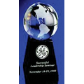 Clear Glass World Globe Award w/ Base (4")